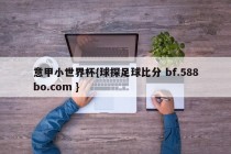 意甲小世界杯{球探足球比分 bf.588bo.com }