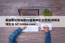 英超布伦特福德VS富勒姆比分预测{球探足球比分 bf.588bo.com }